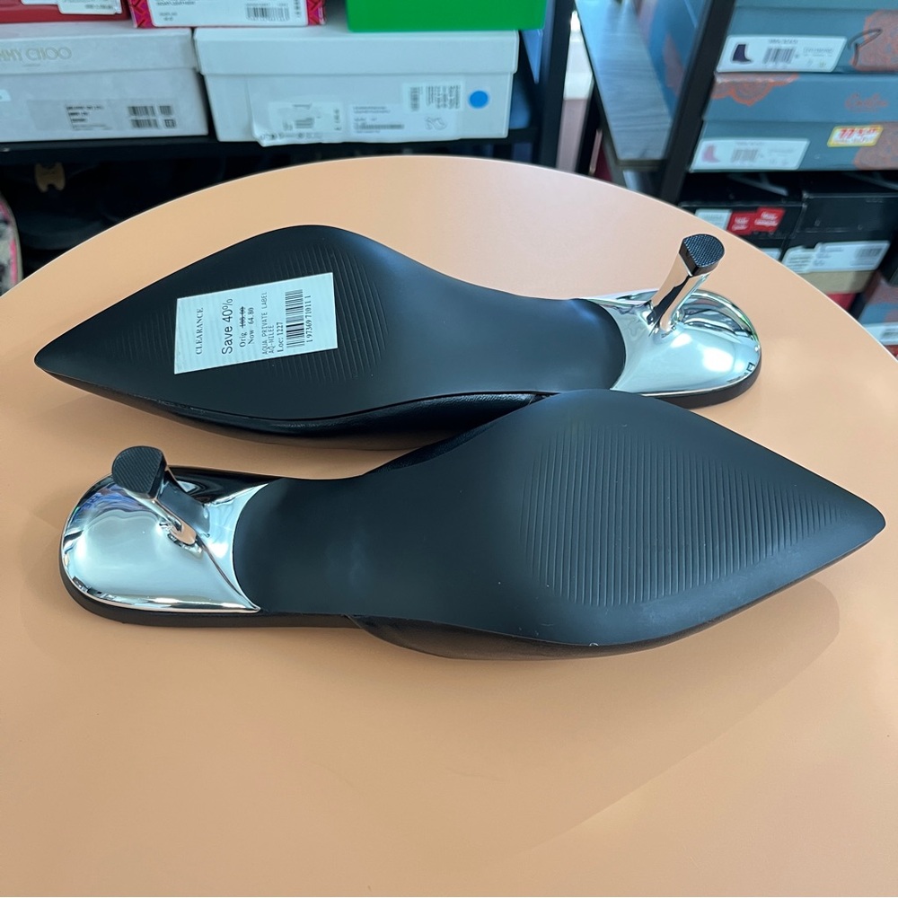 Aqua Milee Sleek Black Women's Mules - Picture 6 of 7